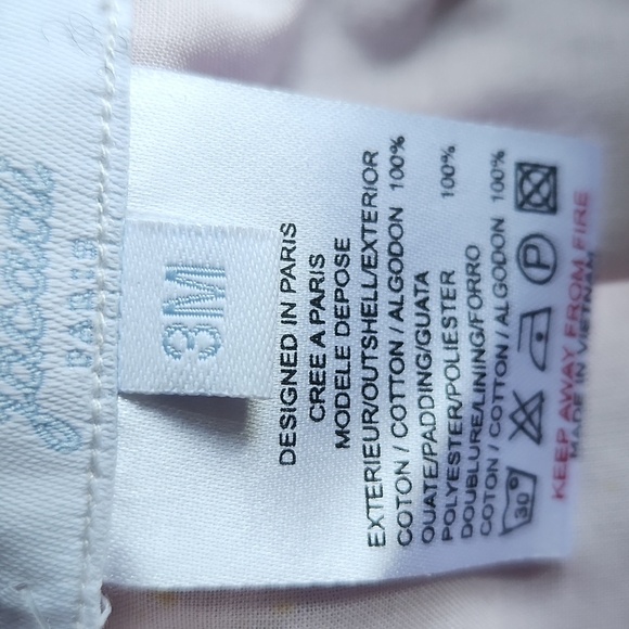 Jacadi Paris Dark Brown Jumpsuit with Pink Floral Embroidery - Picture 10 of 11